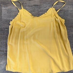 Yellow Camisole with Ruffle Trim size Medium Tall